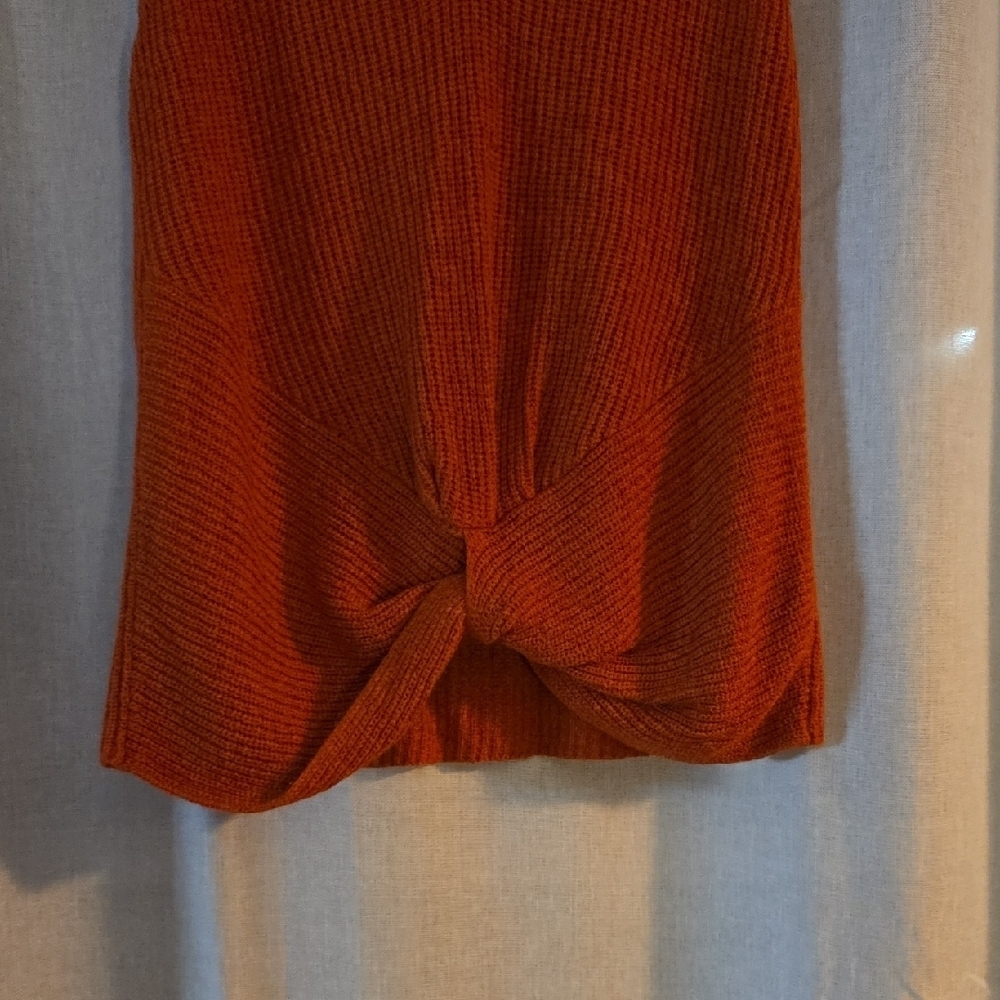Womens Orange Sweater Tank - Picture 4 of 5